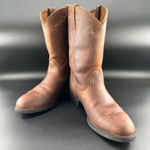 Ariat Roper Boots Women's Sz 9.5B Brown Round Toe Distressed Finish Preowned